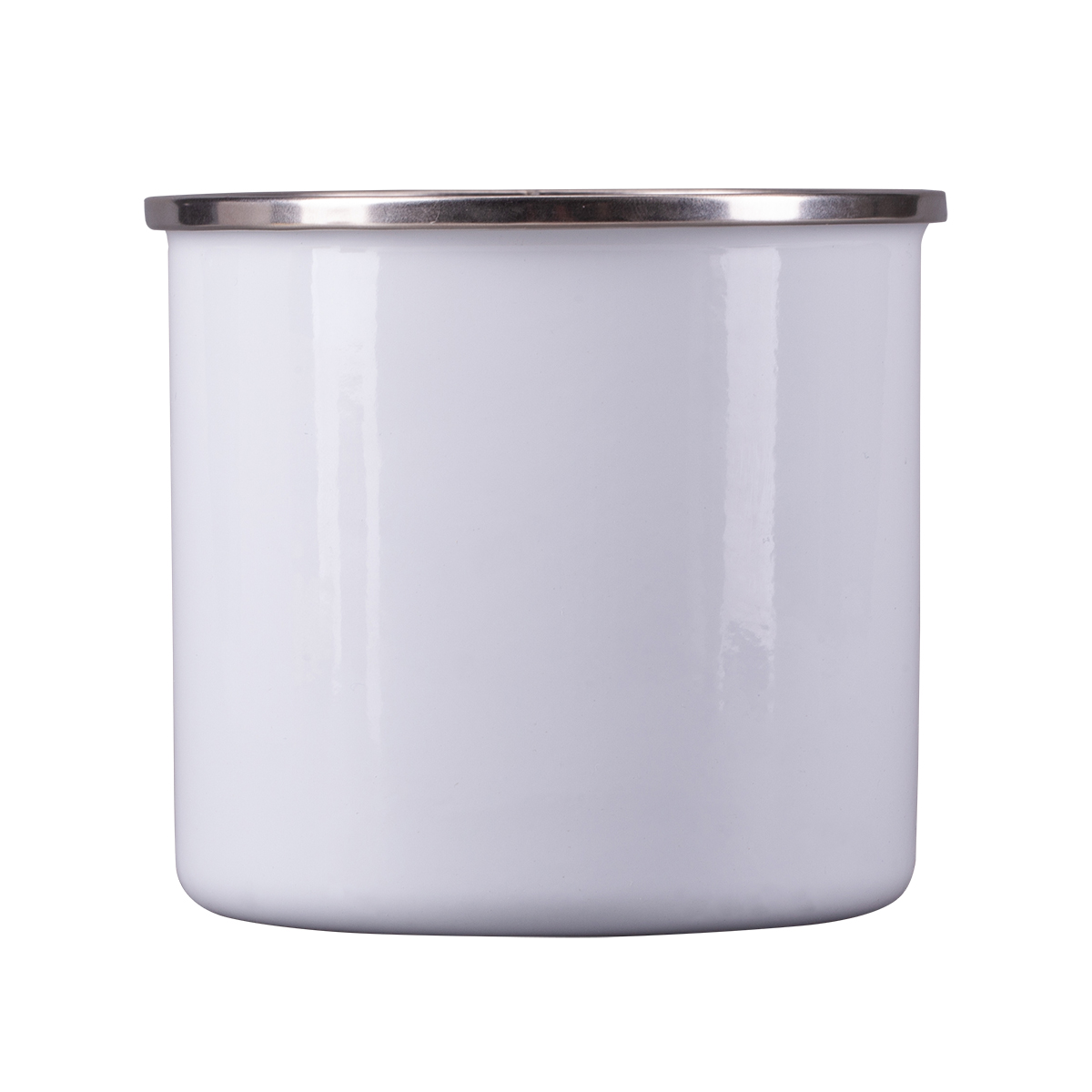 R08230.06.O - Kubek emaliowany Oldie 500 ml, biały - druga jakość